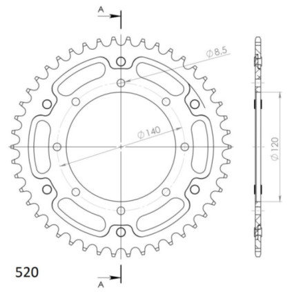 Supersprox Stealth Rear sprocket Black 