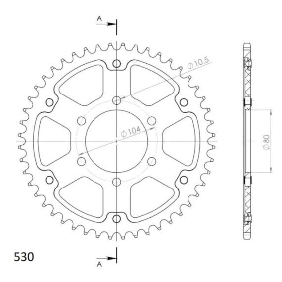 Supersprox Stealth Rear sprocket Silver