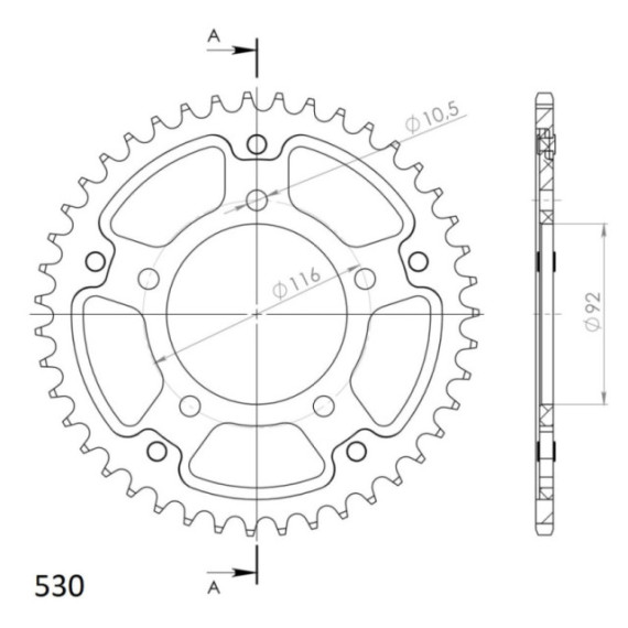 Supersprox Stealth Rear sprocket Red 