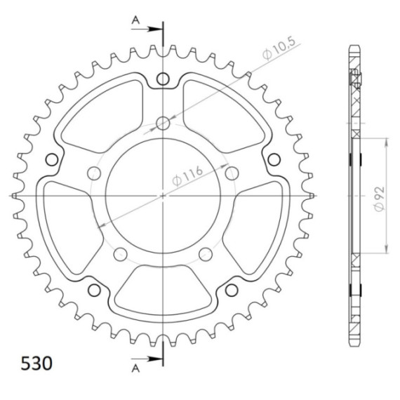 Supersprox Stealth Rear sprocket Red 