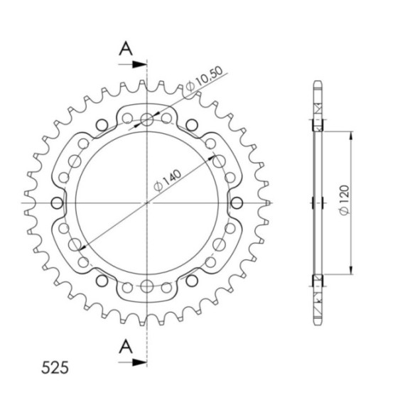 Supersprox Stealth Rear sprocket Silver