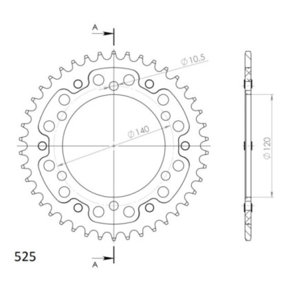 Supersprox Stealth Rear sprocket Black 