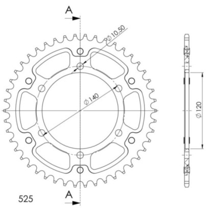 Supersprox Stealth Rear sprocket Black 