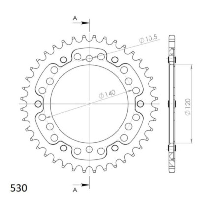 Supersprox Stealth Rear sprocket Blue  