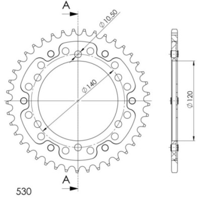 Supersprox Stealth Rear sprocket Blue  