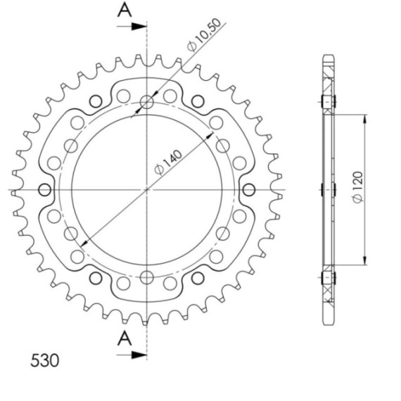 Supersprox Stealth Rear sprocket Red 