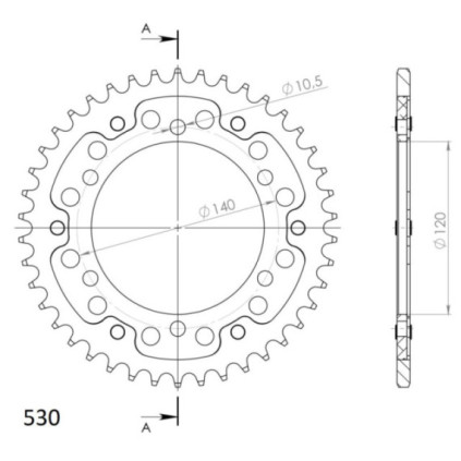 Supersprox Stealth Rear sprocket Blue  