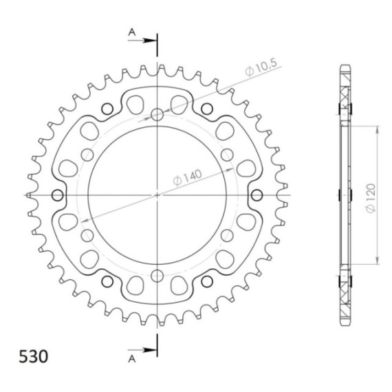 Supersprox Stealth Rear sprocket Silver