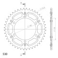 Supersprox Stealth Rear sprocket Red 