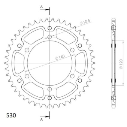 Supersprox Stealth Rear sprocket Blue  