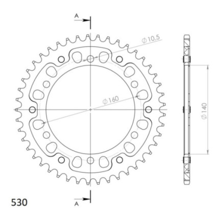 Supersprox Stealth Rear sprocket Black 