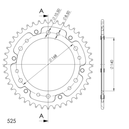 Supersprox Stealth Rear sprocket Black 