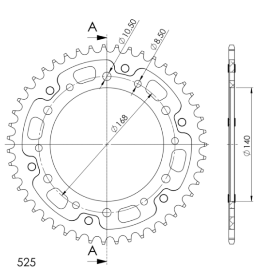 Supersprox Stealth Rear sprocket Blue  