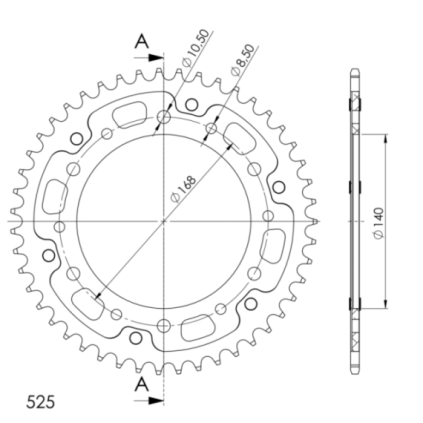 Supersprox Stealth Rear sprocket Blue  