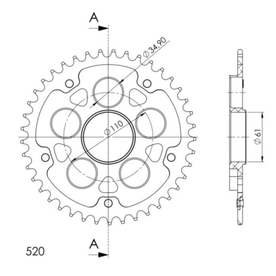 Supersprox Stealth Rear sprocket Black 