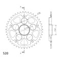 Supersprox Stealth Rear sprocket Black 