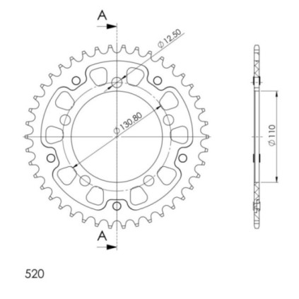 Supersprox Stealth Rear sprocket Black 