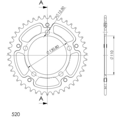 Supersprox Stealth Rear sprocket Blue  