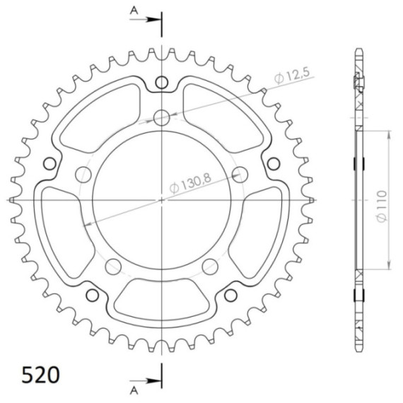 Supersprox Stealth Rear sprocket Blue  