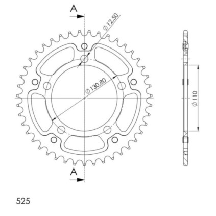 Supersprox Stealth Rear sprocket Black 