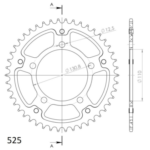 Supersprox Stealth Rear sprocket Silver