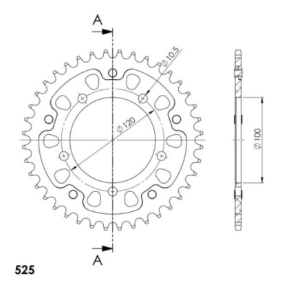 Supersprox Stealth Rear sprocket Black 