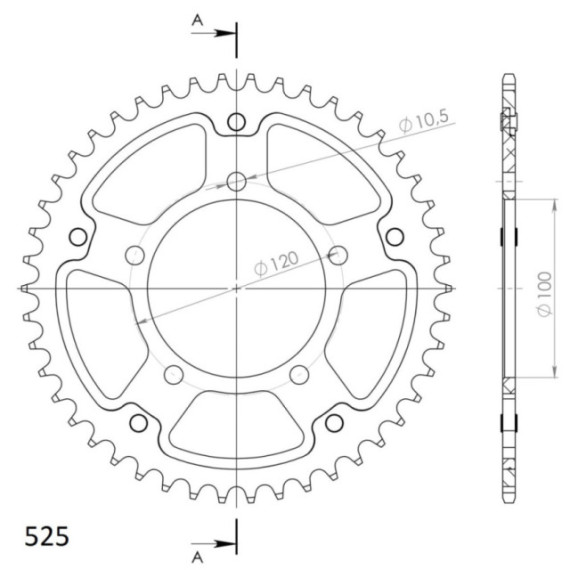 Supersprox Stealth Rear sprocket Black 