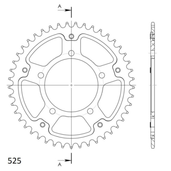 Supersprox Stealth Rear sprocket Red 