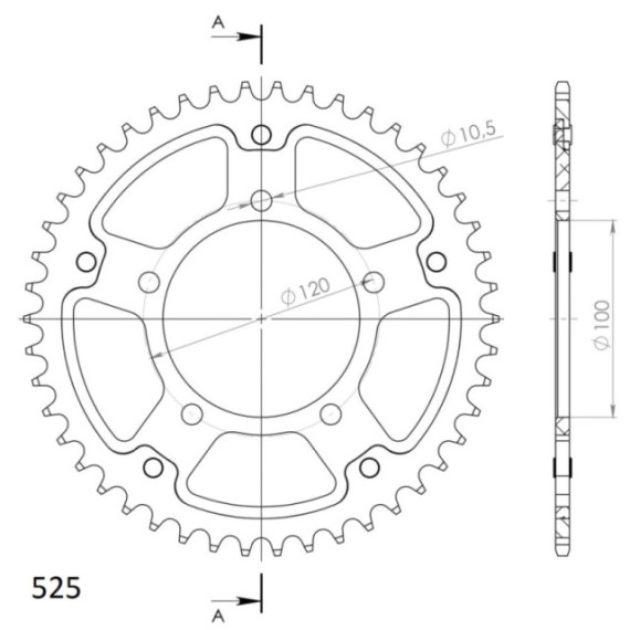 Supersprox Stealth Rear sprocket Black 