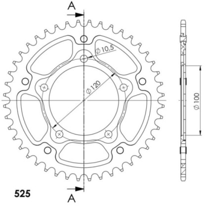 Supersprox Stealth Rear sprocket Red 