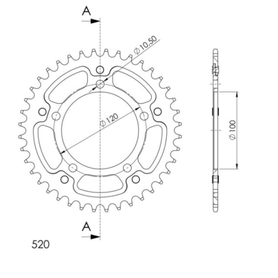 Supersprox Stealth Rear sprocket Black 