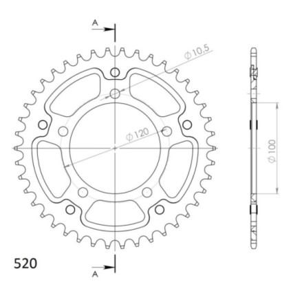 Supersprox Stealth Rear sprocket Black 