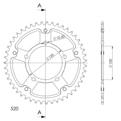 Supersprox Stealth Rear sprocket Red 