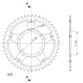 Supersprox Stealth Rear sprocket Red 