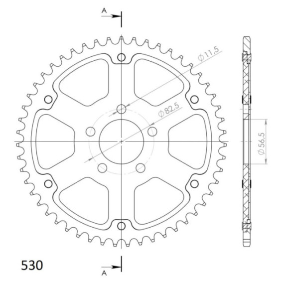 Supersprox Stealth Rear sprocket Red 