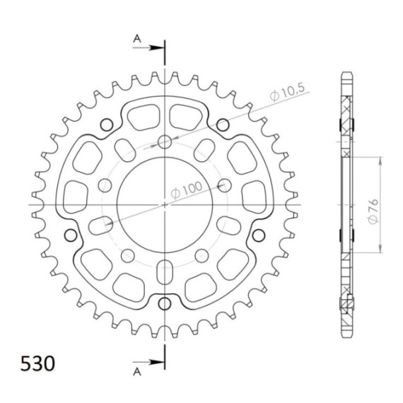 Supersprox Stealth Rear sprocket Gold 