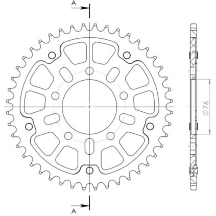 Supersprox Stealth Rear sprocket Gold 