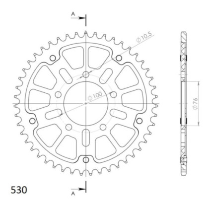 Supersprox Stealth Rear sprocket Blue  