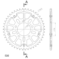 Supersprox Stealth Rear sprocket Gold 