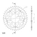 Supersprox Stealth Rear sprocket Gold 