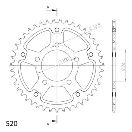 Supersprox Stealth Rear sprocket Red 