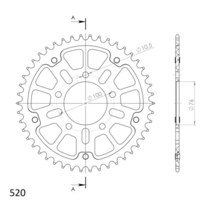 Supersprox Stealth Rear sprocket Blue  