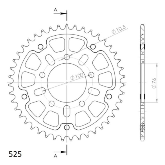 Supersprox Stealth Rear sprocket Blue  