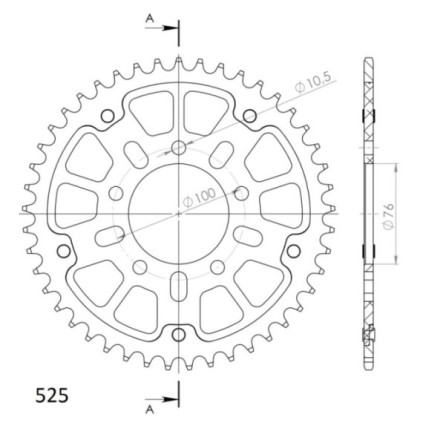 Supersprox Stealth Rear sprocket Blue  