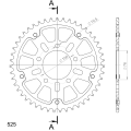 Supersprox Stealth Rear sprocket Gold 