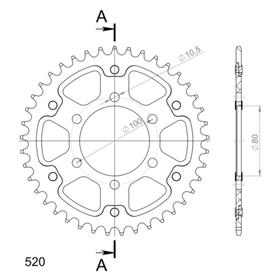 Supersprox Stealth Rear sprocket Black 