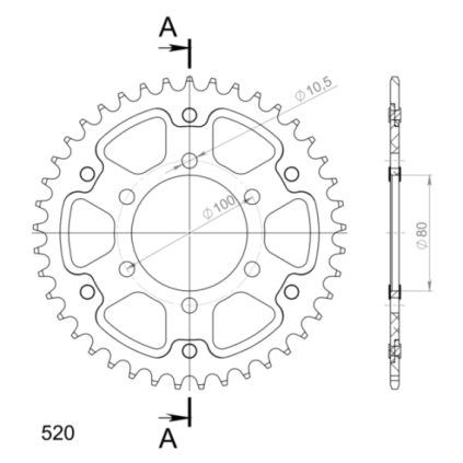 Supersprox Stealth Rear sprocket Black 