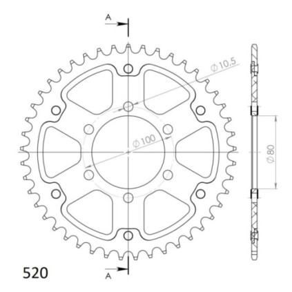 Supersprox Stealth Rear sprocket Gold 