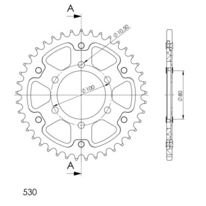 Supersprox Stealth Rear sprocket Gold 