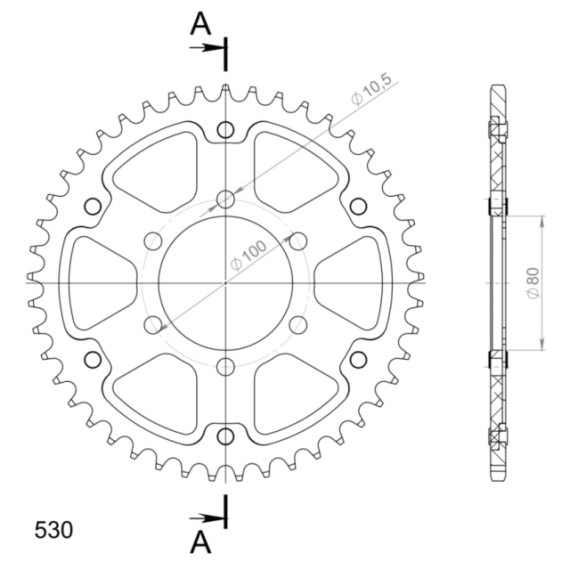 Supersprox Stealth Rear sprocket Gold 